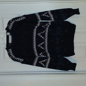 Michaels Men's Black and White Geometric Sweater